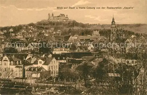 AK / Ansichtskarte Coburg Blick auf Stadt und Veste Coburg von der Restauration Kapelle Kat. Coburg