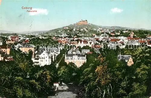 AK / Ansichtskarte Coburg Stadtpanorama mit Blick zur Veste Kat. Coburg