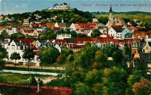 AK / Ansichtskarte Coburg Stadtpanorama mit Blick zur Veste Kat. Coburg