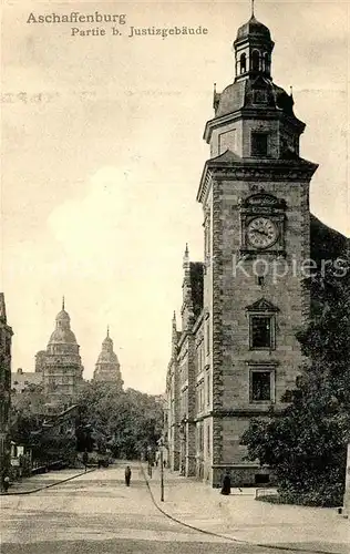 AK / Ansichtskarte Aschaffenburg Main Justizgebaeude in der Erthalstrasse um 1907 Kat. Aschaffenburg