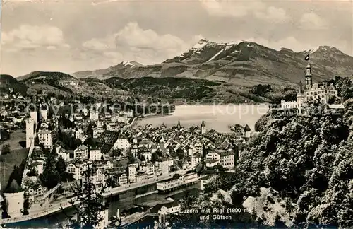 AK / Ansichtskarte Luzern LU mit Rigi und Guetsch Kat. Luzern