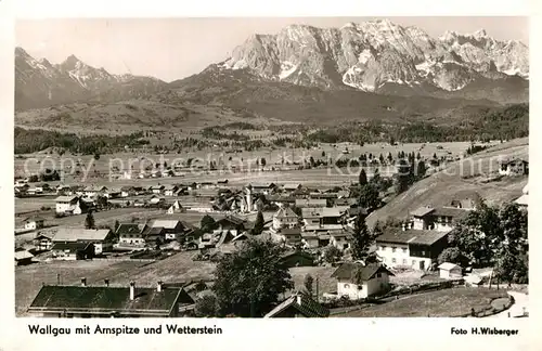 AK / Ansichtskarte Wallgau mit Arnspitze und Wetterstein Kat. Wallgau