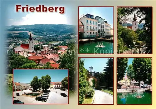 AK / Ansichtskarte Friedberg Steiermark Panorama Schwimmbad Kirche Stadtplatz Kat. Friedberg am Wechsel