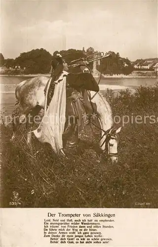 AK / Ansichtskarte Trompeter Scheffel Foto RPH Nr. 535 4 Eiko Film  Kat. Maerchen und Sagen