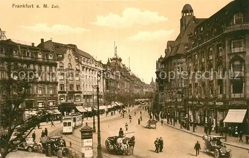 AK / Ansichtskarte Strassenbahn Frankfurt am Main Zeil  Kat. Strassenbahn