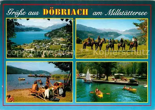 AK / Ansichtskarte Doebriach Millstaettersee Pferd Camping 