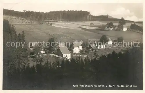 AK / Ansichtskarte Oberhirschsprung Panorama mit Geisingberg Erzgebirge