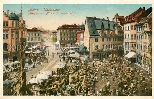 AK / Ansichtskarte Mainz Rhein Marktplatz