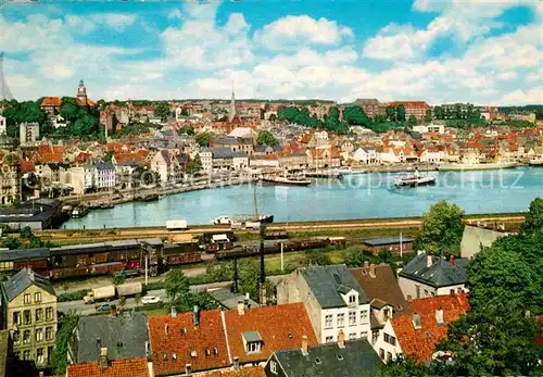 AK / Ansichtskarte Flensburg Blick auf Stadt und Hafen Kat. Flensburg