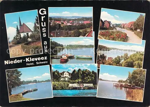 AK / Ansichtskarte Niederkleveez Dieksee Kirche Panorama Teilansichten