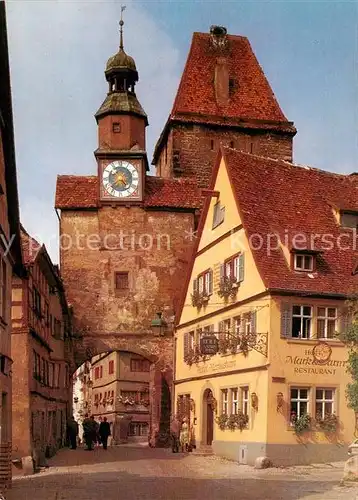 AK / Ansichtskarte Rothenburg Tauber Markusturm Kat. Rothenburg ob der Tauber