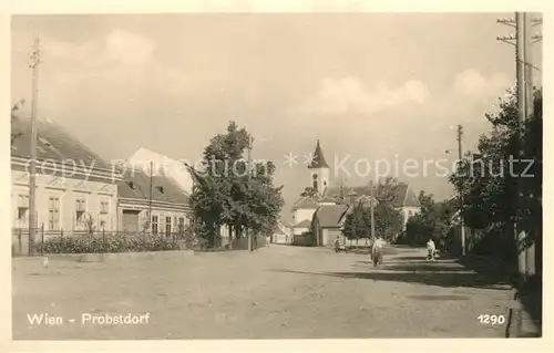 AK / Ansichtskarte Probstdorf Wien Ortsmotiv mit Kirche