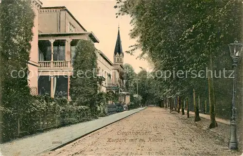 AK / Ansichtskarte Oeynhausen Bad Kurpark mit evangelischer Kirche Kat. Bad Oeynhausen