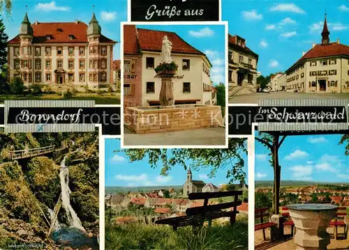 AK / Ansichtskarte Bonndorf Schwarzwald Schloss Brunnen Wutachschlucht Panorama Kat. Bonndorf