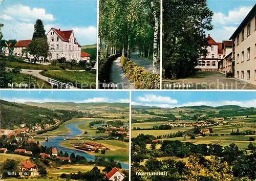 AK / Ansichtskarte Valdorf Bad Seebruch Baederallee Bad Senkelteich Vlotho Weser Panorama Kat. Vlotho