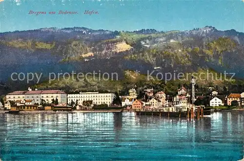 AK / Ansichtskarte Bregenz Bodensee Hafen