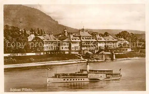 AK / Ansichtskarte Dampfer Seitenrad Schloss Pillnitz  Kat. Schiffe