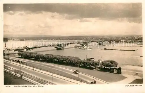 AK / Ansichtskarte Foto Kellner Rolf Nr. 7311 Mainz Strassenbruecke Rhein  Kat. Fotografie