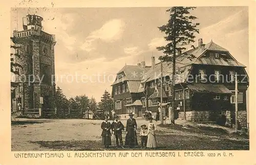 AK / Ansichtskarte Auersberg Wildenthal Unterkunftshaus und Aussichtsturm Kat. Eibenstock