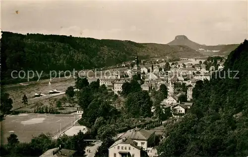 AK / Ansichtskarte Bad Schandau Panorama Elbe mit Lilienstein Tafelberg Elbsandsteingebirge Kat. Bad Schandau