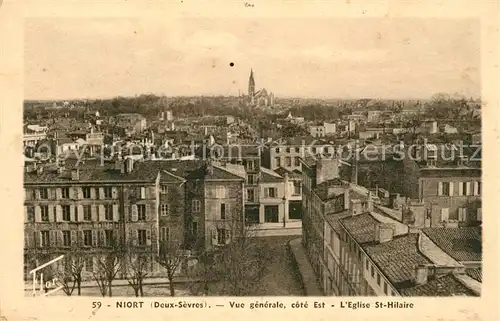 AK / Ansichtskarte Niort Vue generale Eglise Saint Hilaire Kat. Niort