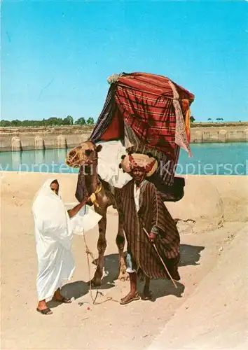 AK / Ansichtskarte Kairouan Qairawan Bassin des Aghlabites Kamel  Kat. Tunesien