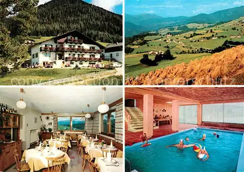 AK / Ansichtskarte Terenten Vintl Suedtirol Pension Dolomitenblick Panorama Gaststube Hallenbad