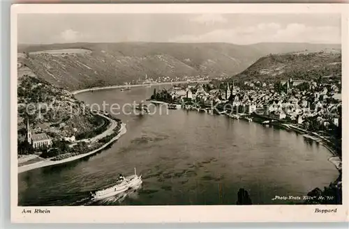 AK / Ansichtskarte Foto Kratz Nr. 700 Boppard Am Rhein Seitenraddampfer  Kat. Fotografie