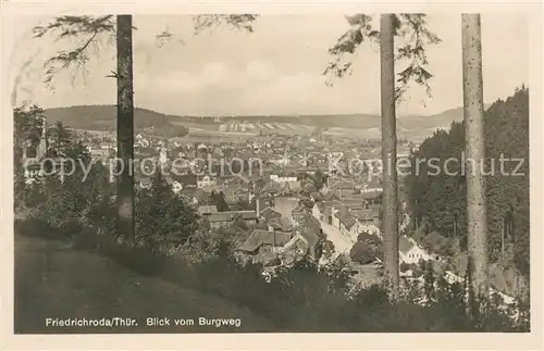 AK / Ansichtskarte Friedrichroda Panorama Blick vom Burgweg Kat. Friedrichroda