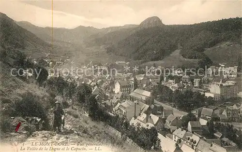 AK / Ansichtskarte Le Mont Dore Vue generale La Vallee de la Dogne et le Capucin Kat. Mont Dore