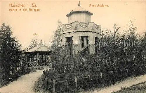 AK / Ansichtskarte Hainichen Sachsen Aussichtsturm Kat. Hainichen Sachsen