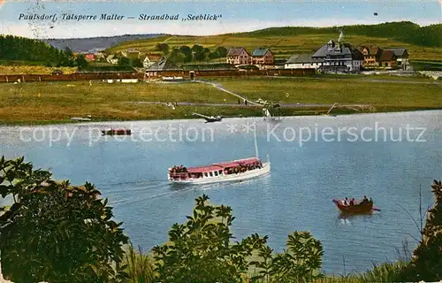 AK / Ansichtskarte Paulsdorf Dippoldiswalde Talsperre Malter Strandbad Seeblck Kat. Dippoldiswalde