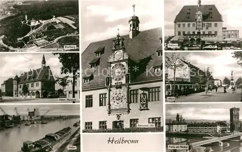 AK / Ansichtskarte Heilbronn Neckar Rathaus Wartberg Hafen Kat. Heilbronn