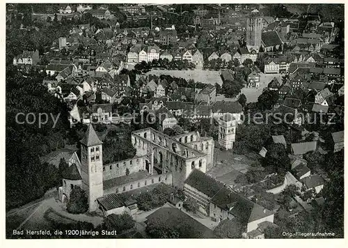 AK / Ansichtskarte Bad Hersfeld Fliegeraufnahme Kat. Bad Hersfeld