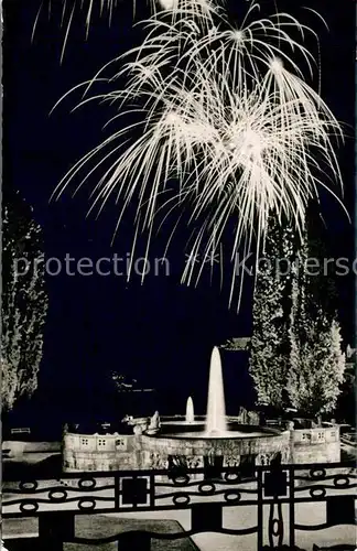 AK / Ansichtskarte Bad Nauheim Sprudel und Feuerwerk Kat. Bad Nauheim