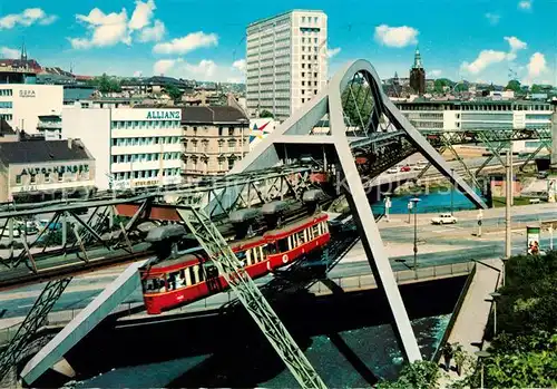 AK / Ansichtskarte Wuppertal Schwebebahn Stadtmitte Kat. Wuppertal