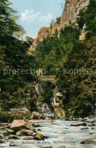 AK / Ansichtskarte Wernigerode Harz Bodetal Teufelsbruecke Kat. Wernigerode