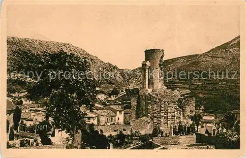 AK / Ansichtskarte La Turbie Vue generale Ruines Le Trophee des Alpes Collection La Douce France Kat. La Turbie