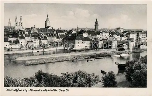 AK / Ansichtskarte Wuerzburg Marienbruecke Stadt Kat. Wuerzburg