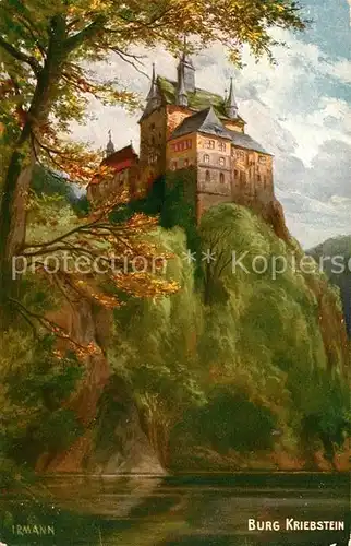 AK / Ansichtskarte Kriebstein Burg Kuenstler Irmann Kat. Kriebstein
