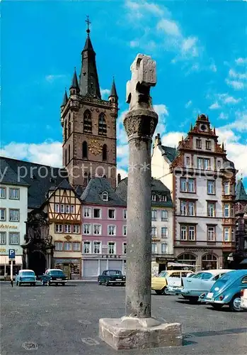 AK / Ansichtskarte Trier Hauptmarkt Marktkreuz St. Gangolph Kirche  Kat. Trier