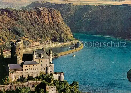 AK / Ansichtskarte St Goarshausen Burg Katz und Loreley Kat. Sankt Goarshausen