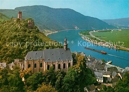 AK / Ansichtskarte Beilstein Mosel mit Karmeliten Kloster und Burgruine Metternich Fliegeraufnahme Kat. Beilstein