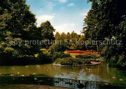 AK / Ansichtskarte Bad Nauheim Kleiner Teich im Kurpark Kat. Bad Nauheim