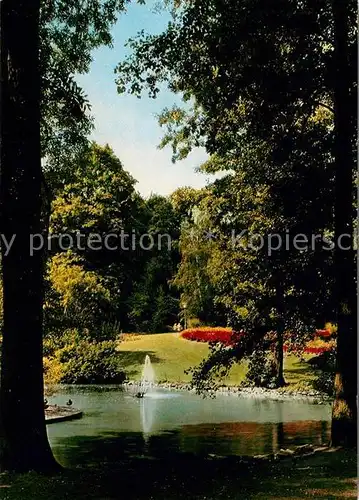 AK / Ansichtskarte Bad Nauheim Kleiner Teich im Kurpark Kat. Bad Nauheim