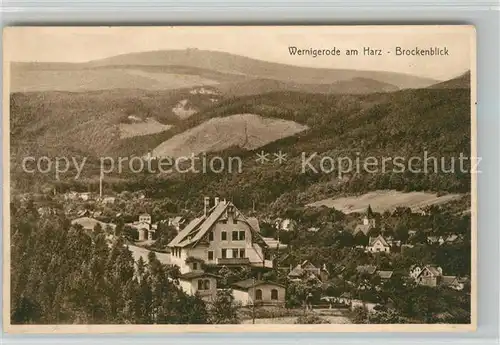 AK / Ansichtskarte Wernigerode Harz Panorama Brockenblick Kat. Wernigerode