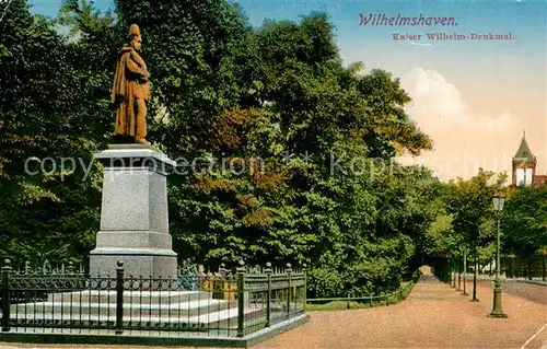 AK / Ansichtskarte Wilhelmshaven Kaiser Wilhelm Denkmal Kat. Wilhelmshaven