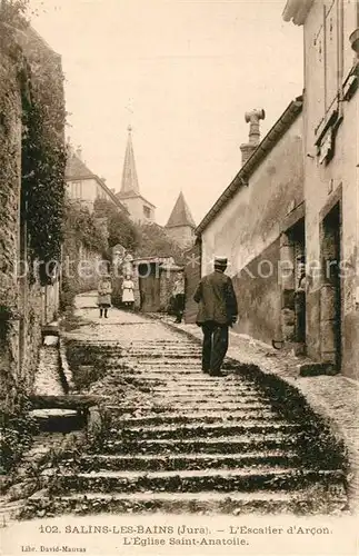 AK / Ansichtskarte Salins les Bains Escalier d`Arcon Eglise Kat. Salins les Bains