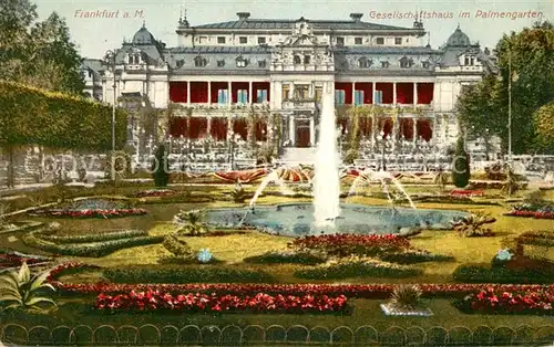 AK / Ansichtskarte Frankfurt Main Gesellschaftshaus im Palmengarten Springbrunnen Kat. Frankfurt am Main