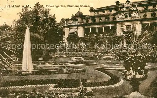 AK / Ansichtskarte Frankfurt Main Palmengarten Blumenparterre Springbrunnen Kat. Frankfurt am Main